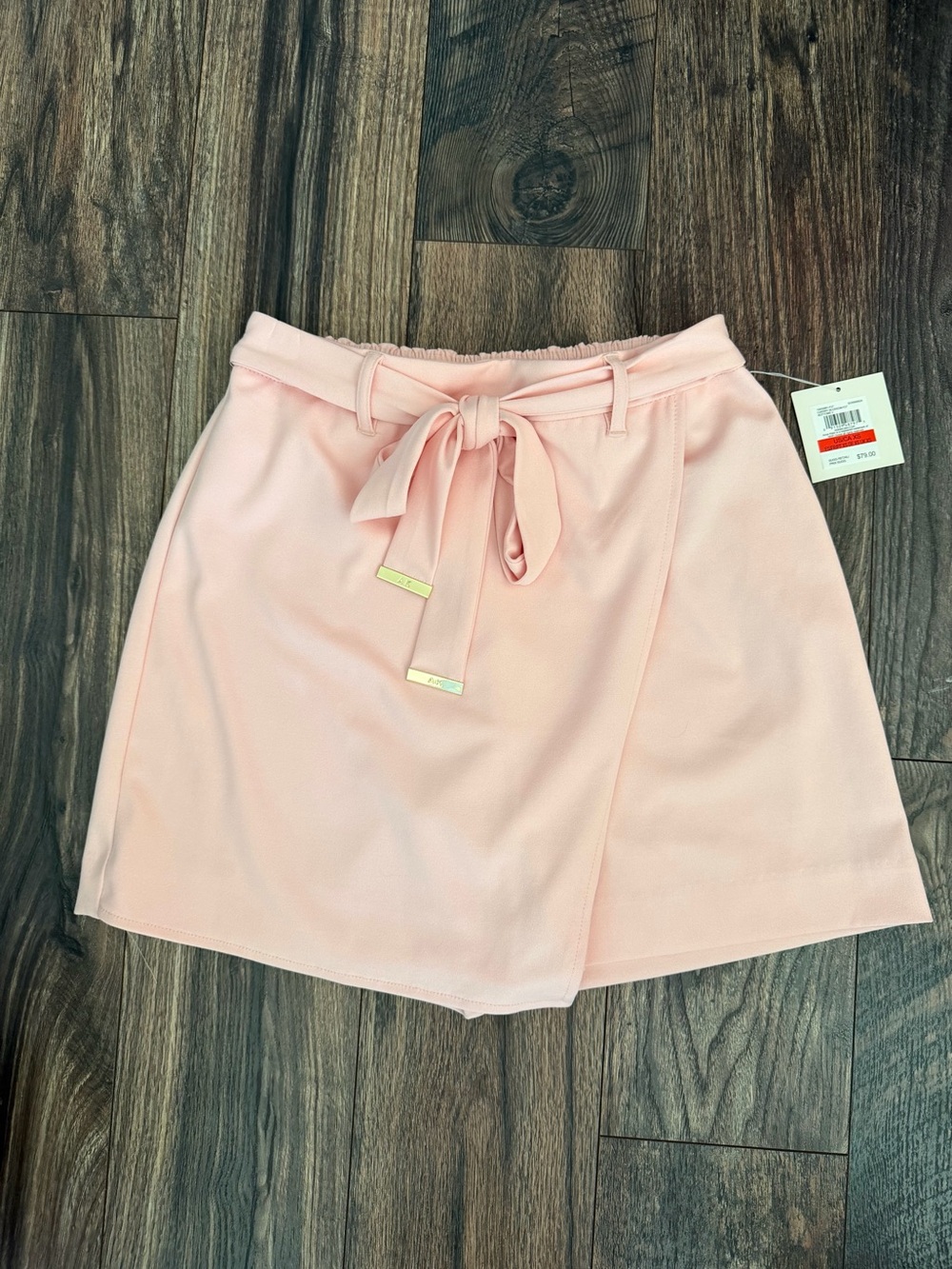 Ann Taylor Soft Pink A-Line Wrap Skort
